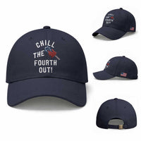 American Flag Popsicle Baseball Cap Chill The Fourth Out