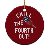 American Flag Popsicle Ceramic Ornament Chill The Fourth Out