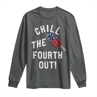 American Flag Popsicle Long Sleeve Shirt Chill The Fourth Out