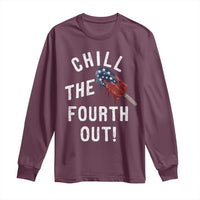 American Flag Popsicle Long Sleeve Shirt Chill The Fourth Out