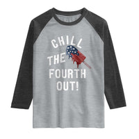 American Flag Popsicle Raglan Shirt Chill The Fourth Out