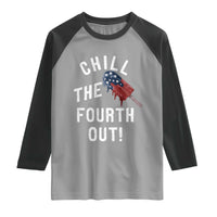 American Flag Popsicle Raglan Shirt Chill The Fourth Out