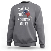American Flag Popsicle Sweatshirt Chill The Fourth Out