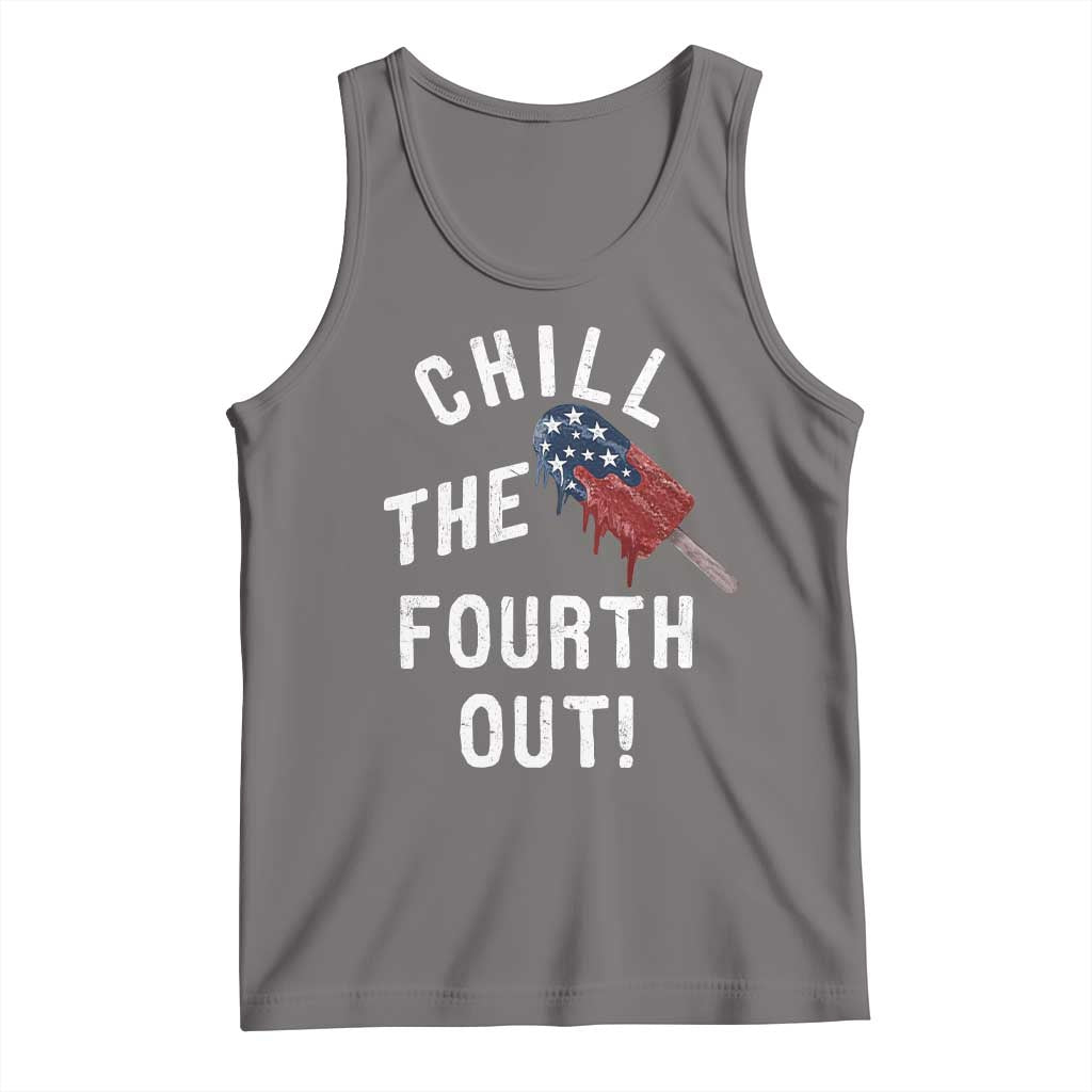American Flag Popsicle Tank Top Chill The Fourth Out