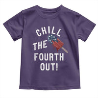 American Flag Popsicle Toddler T Shirt Chill The Fourth Out