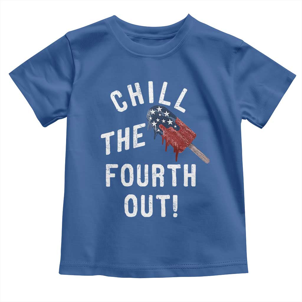 American Flag Popsicle Toddler T Shirt Chill The Fourth Out