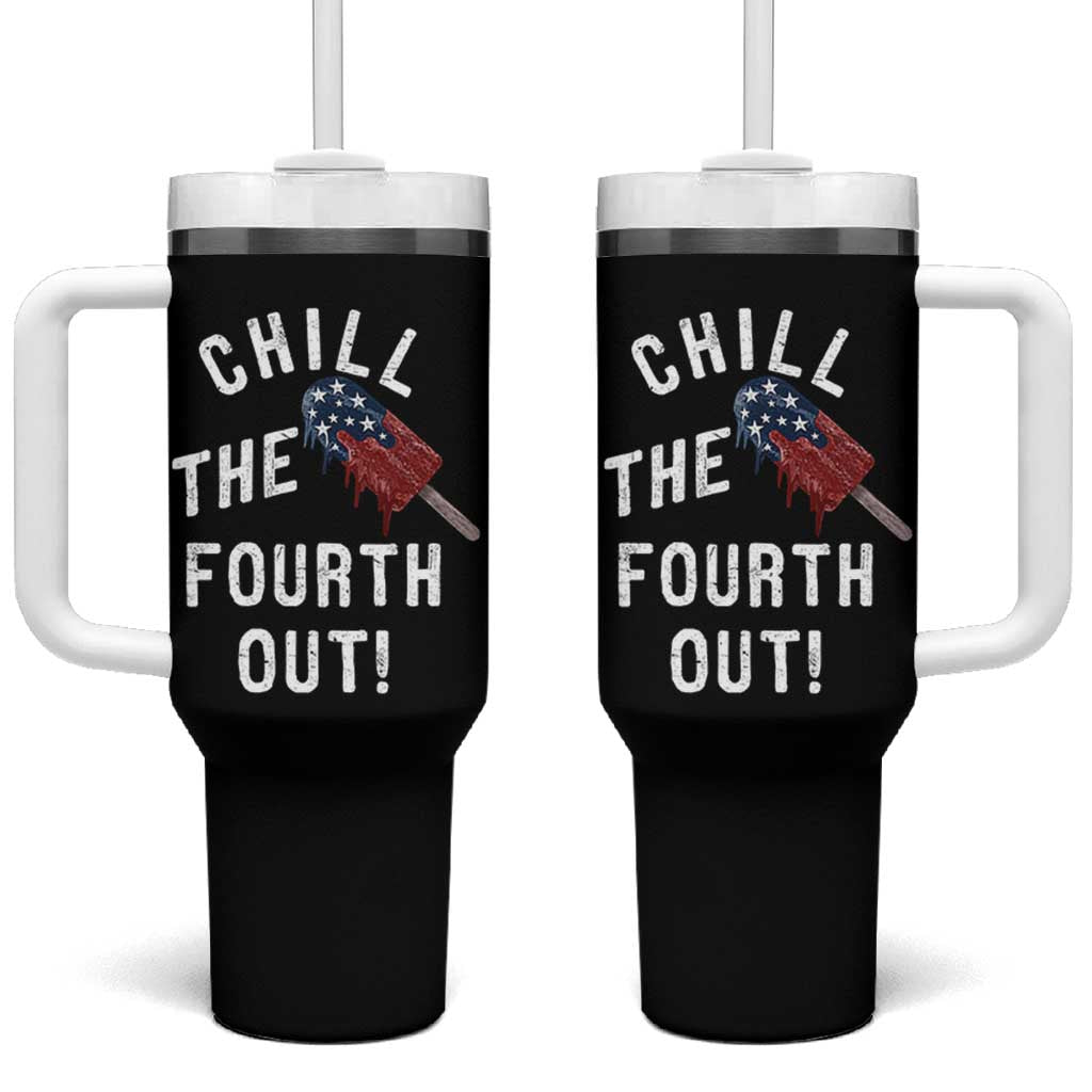 American Flag Popsicle Tumbler With Handle Chill The Fourth Out