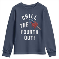 American Flag Popsicle Youth Sweatshirt Chill The Fourth Out