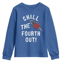 American Flag Popsicle Youth Sweatshirt Chill The Fourth Out