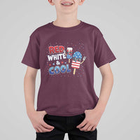 American Flag Popsicle T Shirt For Kid Red White And Cool