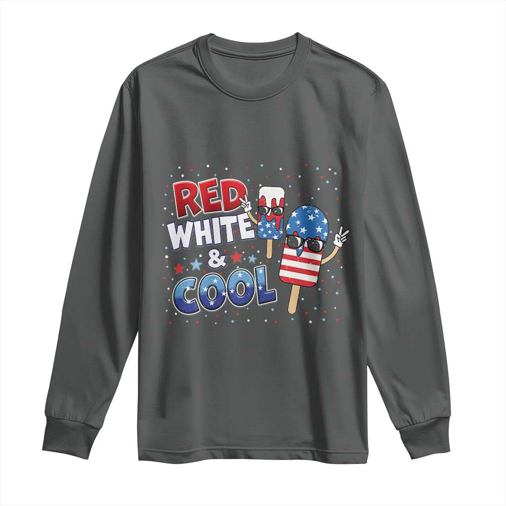 American Flag Popsicle Long Sleeve Shirt Red White And Cool