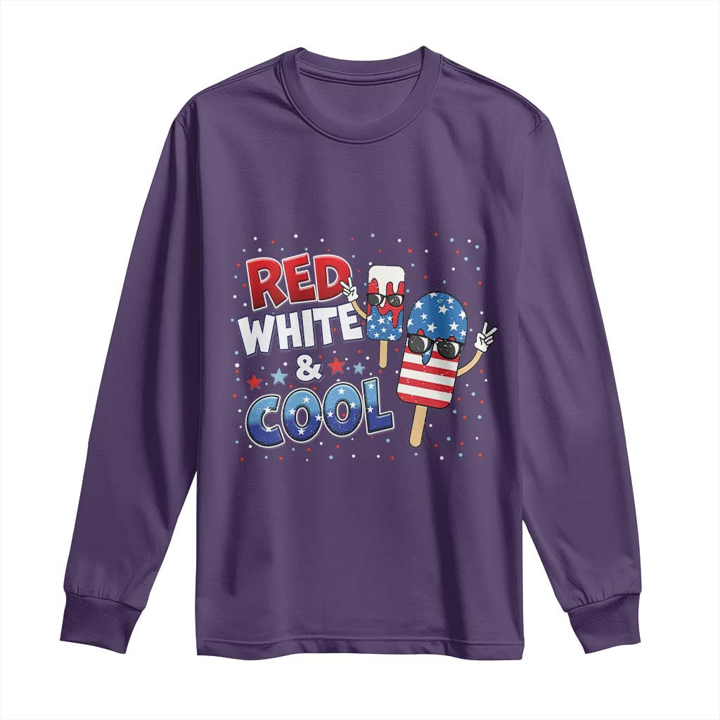 American Flag Popsicle Long Sleeve Shirt Red White And Cool