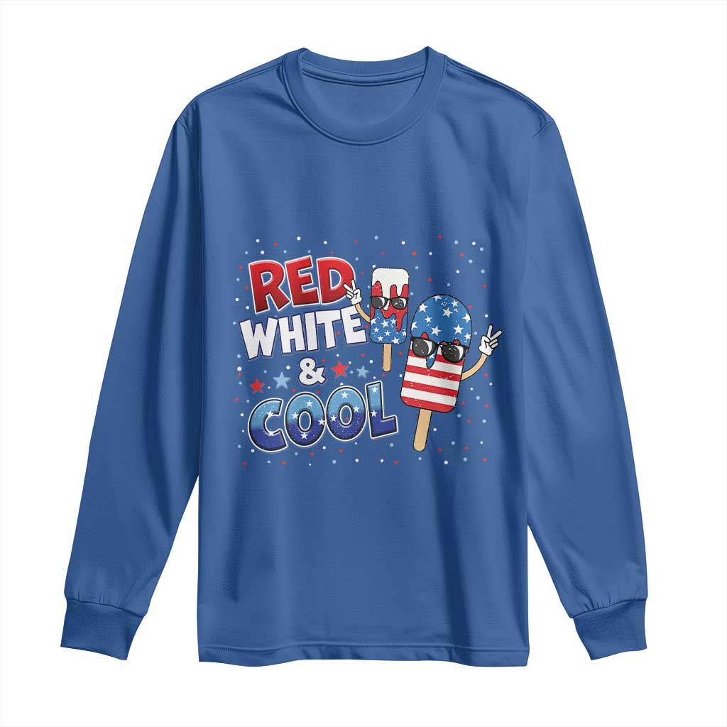 American Flag Popsicle Long Sleeve Shirt Red White And Cool