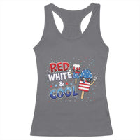 American Flag Popsicle Racerback Tank Top Red White And Cool