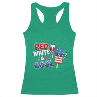 American Flag Popsicle Racerback Tank Top Red White And Cool