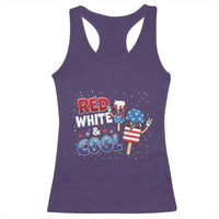 American Flag Popsicle Racerback Tank Top Red White And Cool