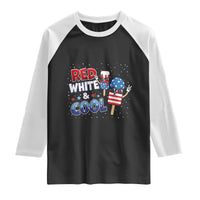 American Flag Popsicle Raglan Shirt Red White And Cool