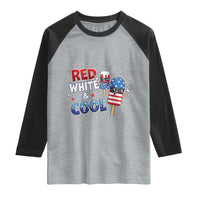 American Flag Popsicle Raglan Shirt Red White And Cool
