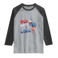 American Flag Popsicle Raglan Shirt Red White And Cool