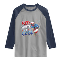 American Flag Popsicle Raglan Shirt Red White And Cool