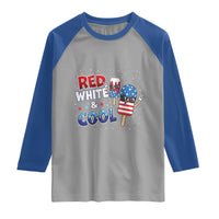American Flag Popsicle Raglan Shirt Red White And Cool