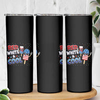American Flag Popsicle Skinny Tumbler Red White And Cool