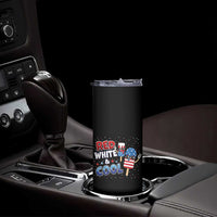 American Flag Popsicle Skinny Tumbler Red White And Cool