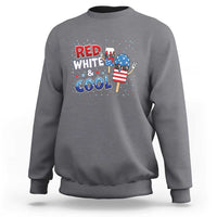 American Flag Popsicle Sweatshirt Red White And Cool
