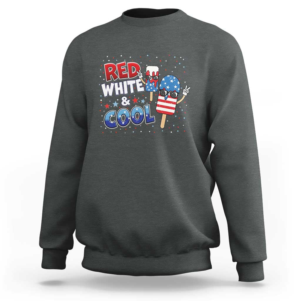 American Flag Popsicle Sweatshirt Red White And Cool