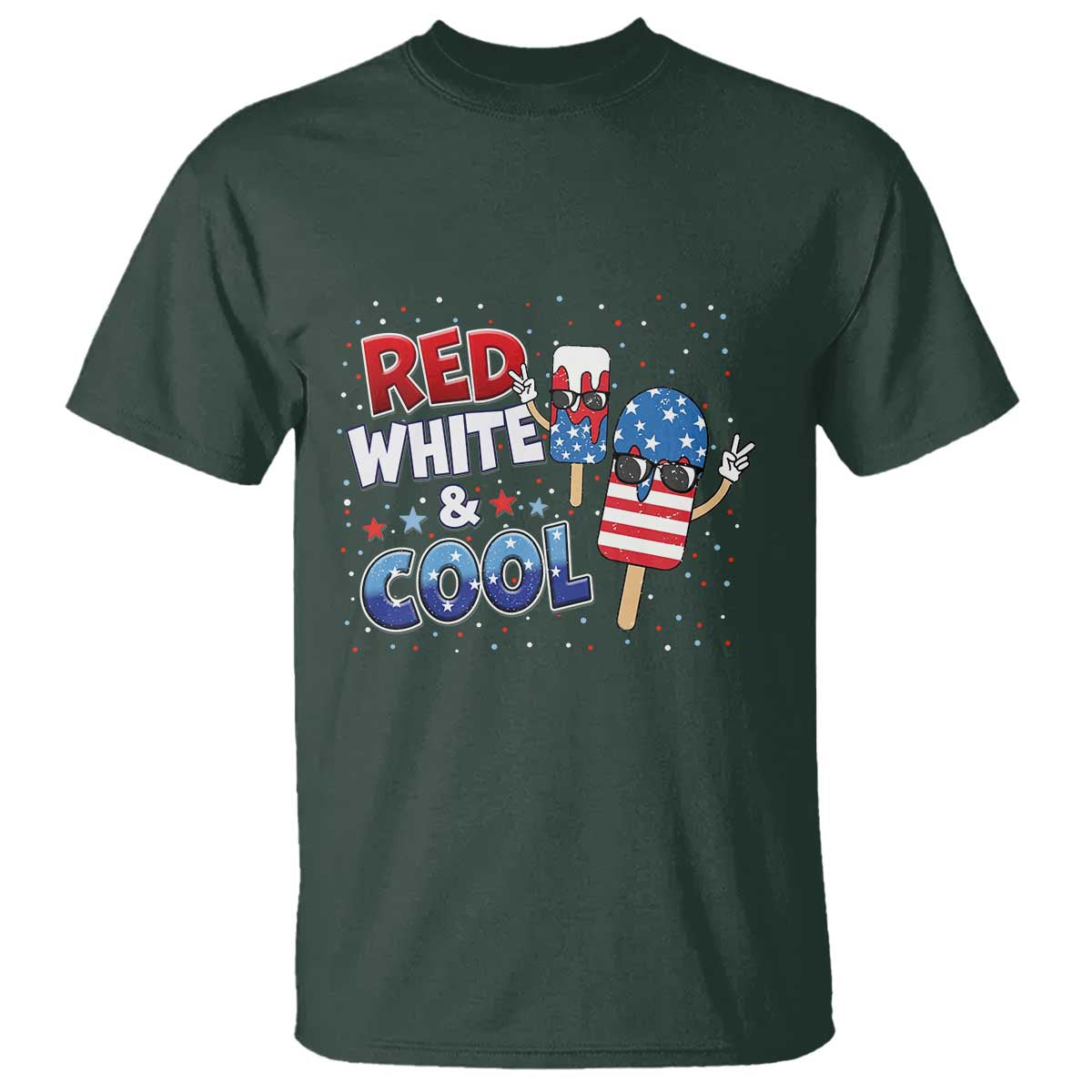 American Flag Popsicle T Shirt Red White And Cool
