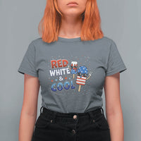 American Flag Popsicle T Shirt For Women Red White And Cool