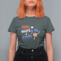 American Flag Popsicle T Shirt For Women Red White And Cool