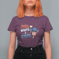 American Flag Popsicle T Shirt For Women Red White And Cool