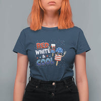 American Flag Popsicle T Shirt For Women Red White And Cool