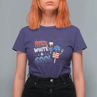 American Flag Popsicle T Shirt For Women Red White And Cool