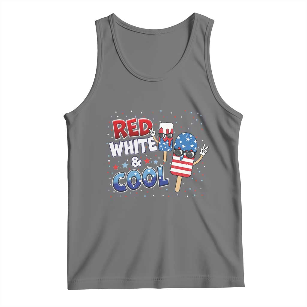 American Flag Popsicle Tank Top Red White And Cool