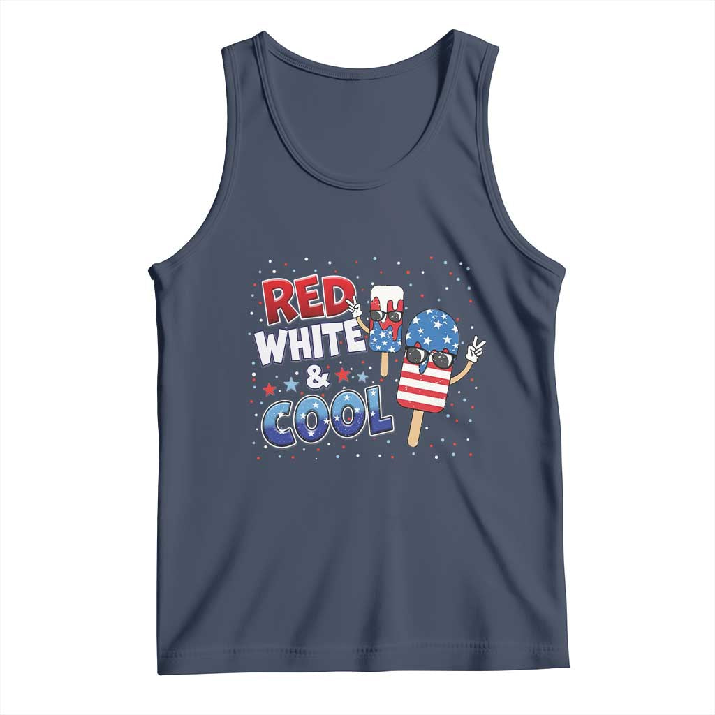 American Flag Popsicle Tank Top Red White And Cool