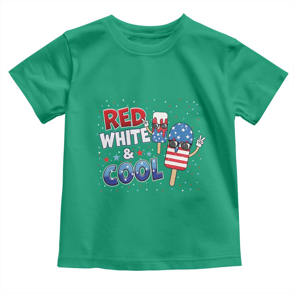 American Flag Popsicle Toddler T Shirt Red White And Cool