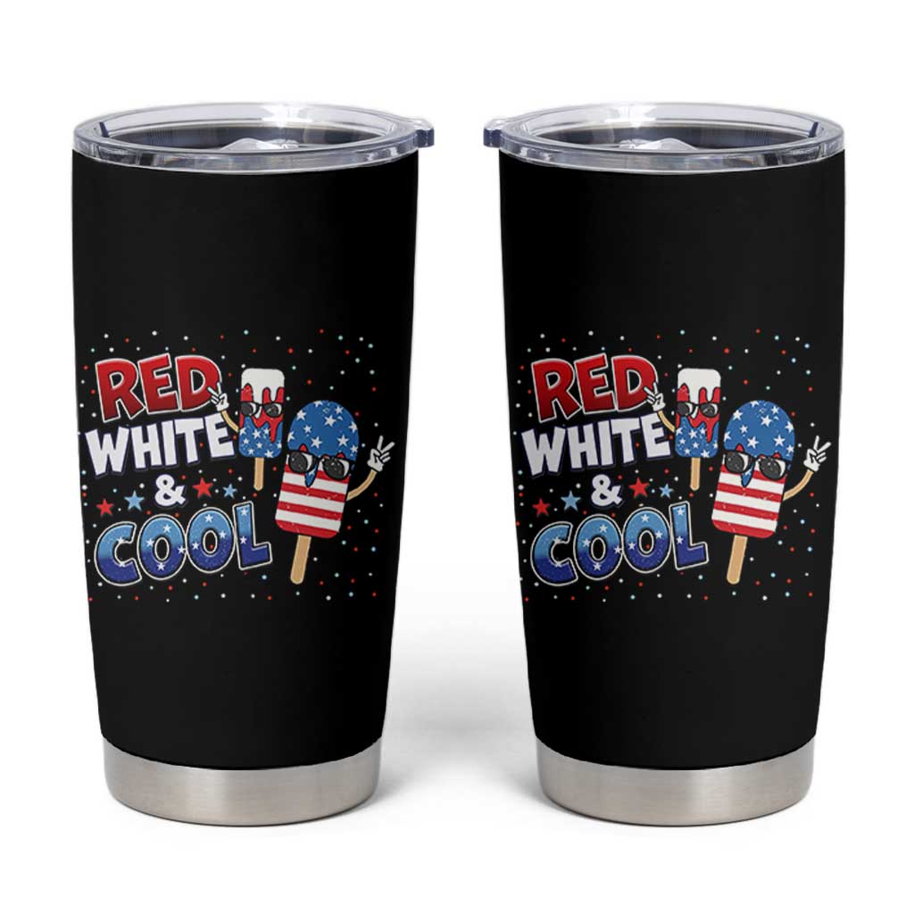 American Flag Popsicle Tumbler Cup Red White And Cool
