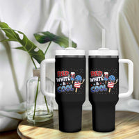 American Flag Popsicle Tumbler With Handle Red White And Cool