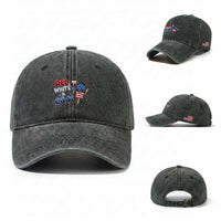 American Flag Popsicle Washed Cotton Baseball Cap Red White And Cool