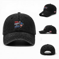 American Flag Popsicle Washed Cotton Baseball Cap Red White And Cool