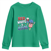 American Flag Popsicle Youth Sweatshirt Red White And Cool