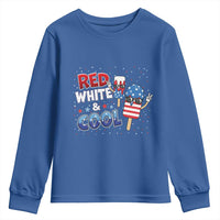 American Flag Popsicle Youth Sweatshirt Red White And Cool