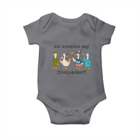 Funny Duck 4th Of July Baby Onesie Did Someone Say Firequacker