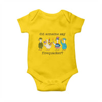 Funny Duck 4th Of July Baby Onesie Did Someone Say Firequacker