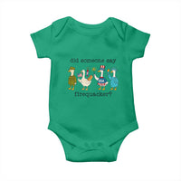 Funny Duck 4th Of July Baby Onesie Did Someone Say Firequacker