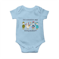 Funny Duck 4th Of July Baby Onesie Did Someone Say Firequacker