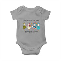 Funny Duck 4th Of July Baby Onesie Did Someone Say Firequacker