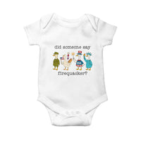 Funny Duck 4th Of July Baby Onesie Did Someone Say Firequacker